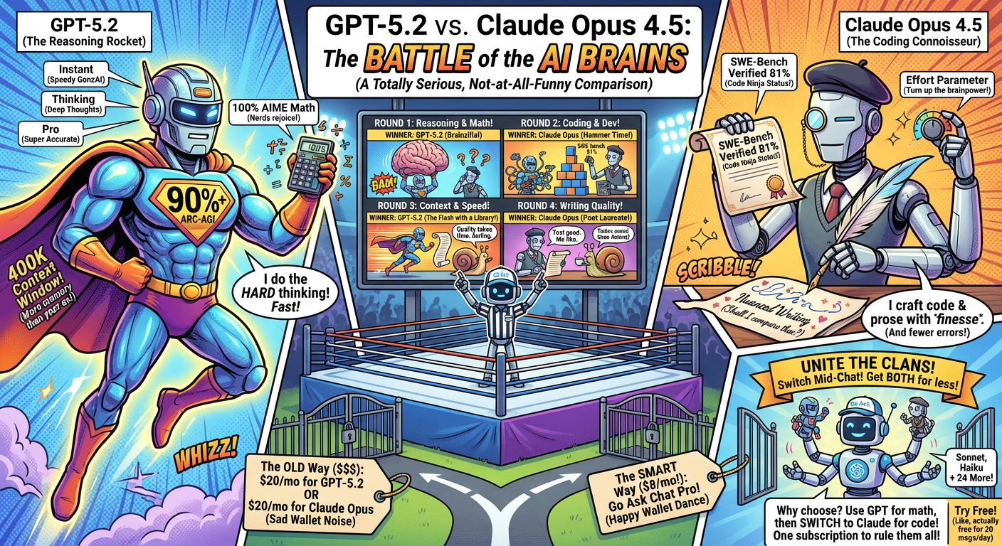 GPT-5.2 vs Claude Opus 4.5: Complete Comparison infographic
